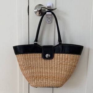 TALBOTS Wicker Basket Bag